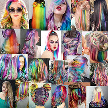 Load image into Gallery viewer, ECOCHARMS 10PCS 21&#39;&#39;Green Hair Extensions for Girls Wig Pieces Clip in Coloured Hair Extensions for Kids Colorful Hairpieces Party Highlights Heat Resistant Synthetic Long Straight Multiple Colors
