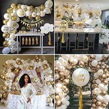 Load image into Gallery viewer, Baby Shower Decorations Boy or Girls, White and Gold Baby Shower Decorations with Mummy to be Sash, Baby Shower Banner, Printed Balloons and Oh Baby Cake Topper, Gold Gender Reveal Decorations
