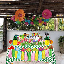 Load image into Gallery viewer, YNOUU 109 Pcs Tropical Hawaiian Party Decoration Set, Tropical Leaves Flamingo Banner, Hawaiian Latex Balloons for Jungle Beach Pool Theme Summer Birthday Baby Shower Party Supplies
