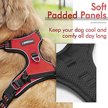 Load image into Gallery viewer, rabbitgoo Large No-Pull Dog Harness Adjustable Outdoor Vest Harness Reflective Oxford Material Vest for Large Dogs, (Red, L)
