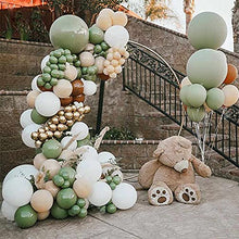 Load image into Gallery viewer, WINAROI Green Balloon Arch Garland Kit,108pcs Green Balloons ,Gold Balloons Coffee Balloons and Ivory White Balloons for Birthday Party, Baby Showers,Graduation Ceremony and Wedding
