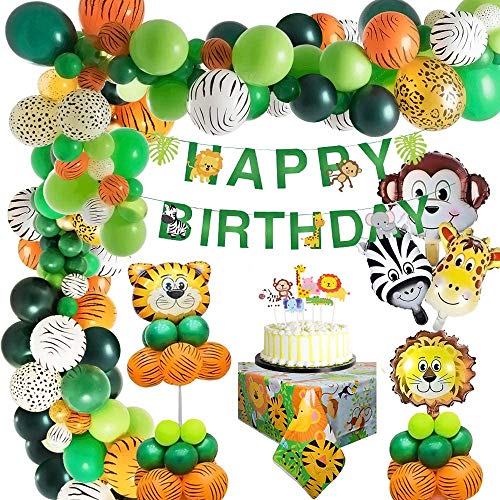 Jungle Animal Birthday Party Decoration for Boys, Safari Party Decorat ...