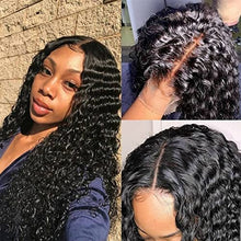 Load image into Gallery viewer, Wigs 30 Inch Lace Front Human Hair Wigs for Black Women Deep Wave Curly HD Frontal Short Bob Wig Brazilian Hair Long Deep Wave Wig 150% Density Wig
