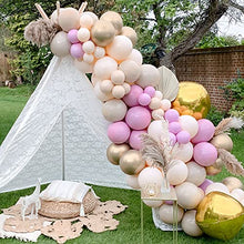 Load image into Gallery viewer, Pink &amp; Peach Birthday Balloon Arch Kit.White Sand Balloon Garland.Custom Colours.Dusty Pink Boho Party Decoration

