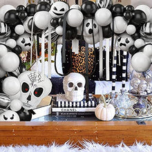Load image into Gallery viewer, Halloween Balloon Arch Kit, Halloween Party Decorations Balloon Garland Arch Kit, White and Black Balloon Arch Kit for Halloween Party Indoor Outdoor
