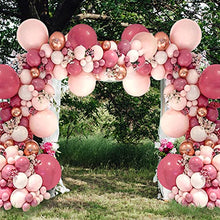Load image into Gallery viewer, NeuWook Balloon Garland Arch Kit, 99 Pcs Pink Rose Red Balloons with 4D Rose Gold Foil Balloons Latex Party Balloons Decoration for Birthday, Weddings, Girl Baby Shower, Girl Birthday (Rose Pink)
