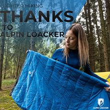 Load image into Gallery viewer, Alpin Loacker Sleeping Bag 460 g Light Summer Sleeping Bag -The Premium Summer Down Sleeping Bag Ultralight with Small Pack Size for Hiking and Camping,Blue
