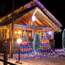 Load image into Gallery viewer, Hezbjiti Christmas Lights Outdoor, 344 LED Christmas Tree Lights with Topper Star - 8 Lighting Modes Fairy Lights Mains Powered for Christmas Decorations (Multi Colour)
