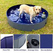 Load image into Gallery viewer, PetIsay Foldable Paddling Pools for Dogs &amp; Kids - Thickened Material Dog Swimming Pool - Sturdy &amp; Durable - Hard/Rigid Paddling Pool - Non-inflatable Non-slip Dog Bathtub(160*30cm)
