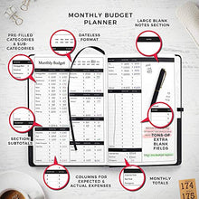 Load image into Gallery viewer, Smart Planner Budget Book – Undated Finance Planner – 8.6 x 5.7 inches (A5) – Monthly Calendars, Budget Tracker, Expense Sheets, Account Saving and Investing Trackers, Budget Book – Bill Organizer
