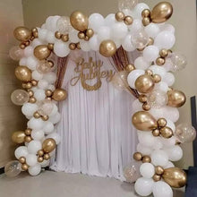Load image into Gallery viewer, Balloon Arch Kit - 120 Pcs Balloon Garland Kit White Balloons Gold Balloons with Gold Confetti Balloon for Wedding, Engagement Party Decorations, Birthday Balloons, Baby Shower

