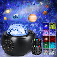 Load image into Gallery viewer, LED Night Light Projector, 3 in 1 Music Galaxy Projector, 10 Planets Star Projector, Water Wave Starry Star Light Projector for Kids Adults Gifts Room Decoration
