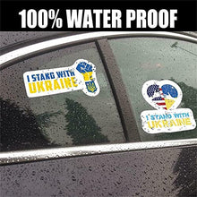 Load image into Gallery viewer, zmalqpti I Stand with Ukraine Sticker, Ukraine Flag Decal Sticker, Support Ukraine I Stand with Ukraine Sticker, Ukrainian Bumper Sticker I Stand with Ukraine for Demonstration (C,10PCS)
