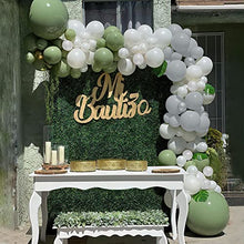 Load image into Gallery viewer, Sugoiti Retro Theme Balloons Garland Arch Kit Retro Green Gray White Colors Latex Balloon 147PCS for Baby&amp;Bridal Shower Birthday Party Wedding Engagement
