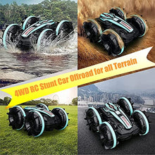 Load image into Gallery viewer, Sheeliy Amphibious Remote Control Car for Kids, 4WD RC Waterproof Stunt Car Vehicle 2.4 GHz 360° Rotating for Boys Girls Driving on Water &amp; Land, Gift for Birthday
