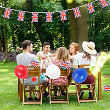 Load image into Gallery viewer, WEDNOK Union Jack Flag Set, 30pcs Red White Blue Balloons 10pcs British Flags 10m x 30pcs United Kingdom Banner for Queen Platinum Jubilee Decoration 2022 Celebration Birthday 70 Years Party VE Day
