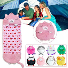 Load image into Gallery viewer, ZuoTeng Kids Sleeping Bag and Cute Cartoon Pillow, Foldable Animal Kid&#39;s Sleeping Bag for Kids Fun Games and Camping (137 x 50 cm, pink)
