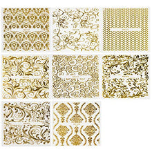 Load image into Gallery viewer, 20 Sheets 3D Gold Glitters Nail Stickers Nail Decals Nail Art Designs Self-Adhesive DIY Manicure Decoration Kit for Women Girls
