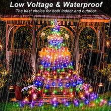 Load image into Gallery viewer, Hezbjiti Christmas Lights Outdoor, 344 LED Christmas Tree Lights with Topper Star - 8 Lighting Modes Fairy Lights Mains Powered for Christmas Decorations (Multi Colour)
