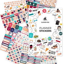 Load image into Gallery viewer, Clever Fox Planner Stickers – Monthly, Weekly &amp; Daily Planner Stickers 14 Sheets Set of 1360+ Unique Stickers by Clever Fox (Value Pack)
