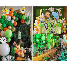 Load image into Gallery viewer, Jungle Animal Birthday Party Decoration for Boys, Safari Party Decoration Animal Happy Birthday Banner Garland with Palm Leaves Forest Jungle Animal Balloons for Baby Shower Boy Birthday
