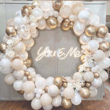 Load image into Gallery viewer, DUGEHO Balloon Arch Kit, Sand White and Gold Balloons , 132 PCS Balloon Arch Garland Kit,Metal Balloons for Christmas Decorations Birthday Wedding Anniversary Party Graduation
