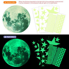 Load image into Gallery viewer, Konsait Glow In The Dark Stickers, 435pcs Luminous Dots Stars and Moon Wall Stickers DIY Wall Decal Murals for Nursery Baby Kids Bedroom Living Room Decoration
