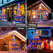 Load image into Gallery viewer, Hezbjiti Christmas Lights Outdoor, 344 LED Christmas Tree Lights with Topper Star - 8 Lighting Modes Fairy Lights Mains Powered for Christmas Decorations (Multi Colour)
