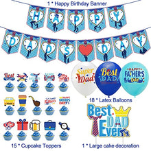 Load image into Gallery viewer, BESTZY Father&#39;s Day Balloon Set, Happy Father&#39;s Day Balloon Decorations Set, with Father&#39;s Day Letter Balloon, Happy Dads Day Banner, Father&#39;s Day CakeToppers, for Father&#39;s Day Father Party Supplies
