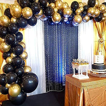 Load image into Gallery viewer, Black and Gold Balloons Garland Kit, 121pcs Reusable Metallic Latex Confetti Black Gold Balloon Arch Kit Party Backdrop Decoration for Birthday Party, Wedding, Graduation, Anniversary Retirement
