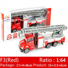 Load image into Gallery viewer, 1PCS Mini Toy Vehicle Model Alloy Diecast Engineering Construction Fire Truck Ambulance Transport Car Educational Children Gifts
