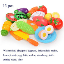 Load image into Gallery viewer, 37pcs/lot Children Pretend Role Play House Toy Cutting Fruit Plastic Vegetables Food Kitchen Baby Classic Kids Educational Toys
