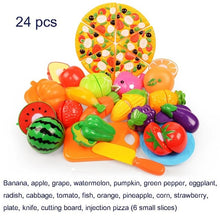 Load image into Gallery viewer, 37pcs/lot Children Pretend Role Play House Toy Cutting Fruit Plastic Vegetables Food Kitchen Baby Classic Kids Educational Toys
