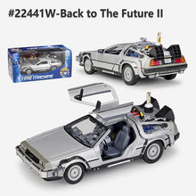 Load image into Gallery viewer, Welly 1:24 Diecast Alloy Model Car DMC-12 delorean back to the future Time Machine Metal Toy Car For Kid Toy Gift Collection
