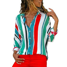 Load image into Gallery viewer, New Fashion Print Women Blouses Long Sleeve Turn-down Collar Chiffon Blouse Shirt Casual Tops Plus Size Elegant Work Shirt
