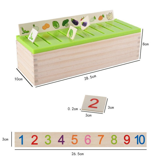 Mathematical Knowledge Classification Cognitive Matching Kids Montessori Early Educational Learn Toy Wood Box Gifts for Children