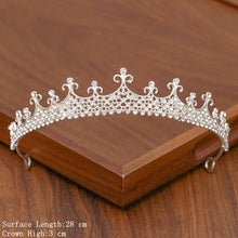 Load image into Gallery viewer, Bridal Tiara Hair Crown Wedding Hair Accessories For Women Silver Color Crown For Bridal Crowns And Tiara Women Accessories
