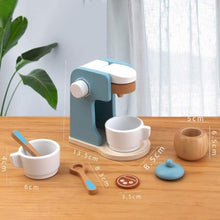 Load image into Gallery viewer, Kids Wooden Pretend Play Sets Simulation Toasters Bread Maker coffee machine Blender Baking Kit Game mixer Kitchen role toy
