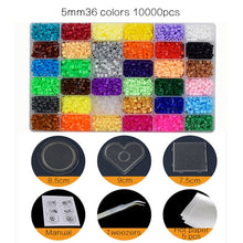 Load image into Gallery viewer, 24/72 colors box set hama beads toy 2.6/5mm perler educational Kids 3D puzzles diy toys fuse beads pegboard sheets ironing paper
