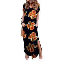 Load image into Gallery viewer, Sexy Women Dress Plus Size 5XL Summer 2020 Casual Short Sleeve Floral Maxi Dress For Women Long Dress Free Shipping Lady Dresses
