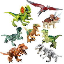 Load image into Gallery viewer, Jurassic 2 Building Blocks World Dinosaurs Figures Bricks Assemble Kids Toys Tyrannosaurus Rex Indominus Rex I-Rex
