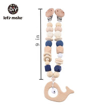 Load image into Gallery viewer, Wood Teether Baby Bed Hanging Rattles Toy Make Noise Bird Elephant Shape Crochet Beads Bracelet Pram Clip Baby Rattle
