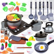 Load image into Gallery viewer, Children Kitchen Toys Simulation Kitchen Utensils Food Cookware Pot Pan Kids Pretend Play Kitchen Set Toys For Girls Doll Food
