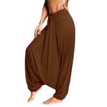 Load image into Gallery viewer, Casual Women&#39;s Harem Pants Drop Crotch Baggy Wide Leg Thai Hippy Boho Loose Aladdin Women Trousers mujer pantalones
