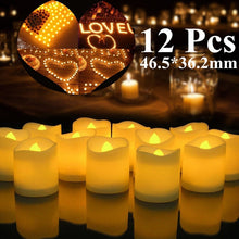 Load image into Gallery viewer, 6/24Pcs Flameless LED Candles Tea Light Creative Lamp Battery Powered Home Wedding Birthday Party Decoration Lighting Dropship
