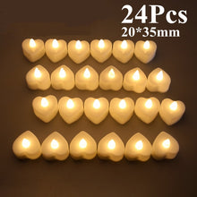 Load image into Gallery viewer, 6/24Pcs Flameless LED Candles Tea Light Creative Lamp Battery Powered Home Wedding Birthday Party Decoration Lighting Dropship
