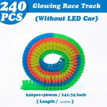 Load image into Gallery viewer, Magical Tracks Luminous Racing Track Car With Colored Lights DIY Plastic Glowing In The Dark Creative Toys For Kids
