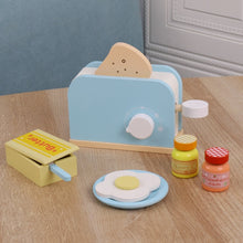 Load image into Gallery viewer, New Baby Wooden Pretend Play Sets Simulation Toasters Bread Maker Coffee Machine Blender Baking Kit Game Mixer Kitchen Role Toys
