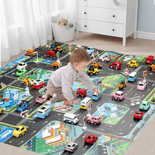Load image into Gallery viewer, Baby Play Mat Road Map for Kids Cartoon Plastic Thin Traffic Rug Little Boys Girls Toys Playmat Babies Playing Educational Mat
