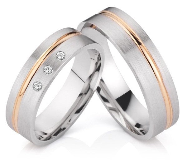 Tailor made wedding ring his and hers sets  titan trauringe